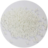 Bala&Fillic White Pearl Color 4mm Seed Beads About 1200pcs/100Grams in Bag, 6/0 Glass Craft Beads for Making Bracelet and Neckla