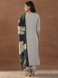 Libas Women'S Cotton Blend Kurta Set (48734_Grey_L)