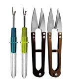 Tusmad 4 Pcs Sewing Tool Kit 2 Seam Rippers & 2 Thread Cutter Scissors Metal Sewing Snips And Stitch Unpicker Set For Sewing