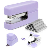 deli Stapler, Desktop Staplers with Integrated Staple Remover, 45 Sheet Capacity Office Stapler, Purple