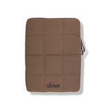 Sonix | Puffy Laptop Sleeve | 1516 Inch, Quilted Pillow Puffer Laptop Carrying Case, Chocolate Brown, Computer Sleeve | Mocha M
