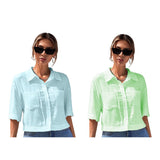 Toplot Shirt For Women || V-Collar Solid Crop For Woman || Half Sleeves For Women || Oversized Shirt For Woman (V-Crop-Shirt-5183-5183-Pista-Sky-Xs),Pista-Sky,,B0FBGD14W2