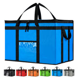 NZ home Durable 3XL PRO Insulated Cooler Bag and Food Warmer for Delivery & Grocery Shopping with Zippered Top, Blue Commercial