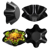 Bthomstfmly 8Pcs Taco Salad Bowl Maker Molds, Non Stick Carbon Steel Baking Bowls Large Tortilla Bowl Maker Shell Pans Taco Shel