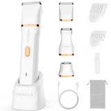 HEBECA Bikini Trimmer for Women, 3in1 Electric Razor for Women with Facial Trimmers & Intimate Shaver for Sensitive Skin, Waterp