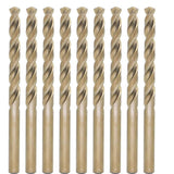 Metric Cobalt Drill Bits 7.5mm 10PCS, M35 high Speed Steel, high Hardness Straight Shank Drill, Mechanical or Hand Drill for Dri