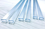 DistinctAndUnique Clear PVC Hinge Piano Style for 1/4 (6mm) Material, 6 Inch, 3 Pack No Screw or Glue Plastic Aquarium Lid Hinge