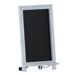 Flash Furniture Canterbury Tabletop Magnetic Chalkboard Sign - Rustic Blue Finish - 12 x 17 - Metal Scrolled Legs - Hanging Mess