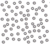 ChangJin 700 Pcs Antiqued Silver Metal Daisy Spacer Beads 5mm for Jewelry Making (Antiqued Silver 5MM 700PCS)