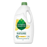 Seventh Generation Dishwasher Detergent Liquid Gel, Powers Away StuckOn Food, Lemon Scent, 42 Oz