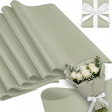 Qilery 500 Sheets Sage Green Tissue Paper Bulk 15 x 20 Inch Acid Free Christmas Wedding Flower Wrapping Packing Paper Sheets for
