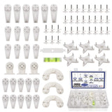 maierke 100PCS Picture Hanging Kit,Picture Hangers for Concrete Walls,Concrete Wall Hooks Cinder Block Wall Hangers,Hardwall Han
