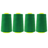 Mandala Crafts 4 Pack of Serger Threads Cones Spools - 40S/2 24000 Yards Polyester Forest Green Threads for Sergers Machine and