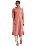 Libas Women'S Cotton Straight Kurta (29197_Peach