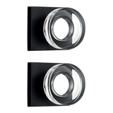 coolnews 2 Pack Matte Black Dummy Door Knob Glass Door Knobs Interior Crystal Door Handles for Hall and Closet Crystal Door Knob