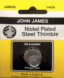 Colonial Needle Nickel Plated Steel Crimp Top ThimbleLarge Size 11