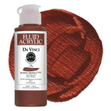 DA VINCI PAINTS Professional Artist Fluid Acrylic Paint, Burnt Sienna, 4oz