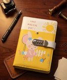 Rangchhelo Password Lock Diary Notebook For Girls, Teens & Students | Portable Secret Journal For Hostel Planning, Study Plannin
