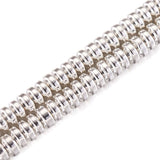 Cheriswelry 180pcs/strand 4x2mm Metal Heishi Beads Spacer Rondelle Silver Plated Non-Magnetic Synthetic Hematite Coin Loose Bead