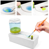 Paint Brushes Set, Professional Wolf Fine Tip Water Cycle Rinser, MultiFunctional Paint Brush Cleaner For Acrylic, Watercolour,