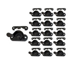QCAA Steel Window Sash Lock, CTC 2, Matte Black, 16 Pack, Made in Taiwan