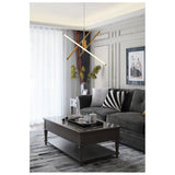 Living District Sonya 3-Light Modern Aluminum Pendant In Gold Finish