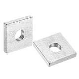 uxcell 200Pcs M6x16mmx3mm Square Nuts, Carbon Steel Zinc Plated Coarse Thread Square Nuts Fasteners for Home Repairs and Profess