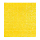 Pozet 3D Brick Wallpaper Self Adhesive Pe Foam Brick Design Wall Stickers, Diy Wall Panels Yellow Wallpaper For Home Hotel Livin