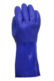 Working Hands 12530-06 PVC Coated Heavy Duty Rubber Gloves For Handling Chemicals And Dish Washing Blue, Large