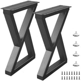 Rioychan 18 Inch Metal Coffee Table Bench Legs Black, Heavy Duty Industrial Metal End/Side Table Legs, DIY Project for Furniture