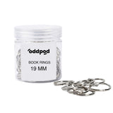 oddpod 25 Pcs 19MM Metal Iron Nickel Plated Binder Ring/Book Ring for Scrapbooking/Art & Craft/DIY/Photo Album (2.5 CMS) Pack