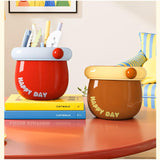 Magnetic WallMounted Storage Organizer Box Multifunctional Pen Holder with Clip Button, SpaceSaving Desktop Organizer for St