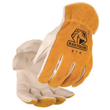 Black Stallion (97K Versatile Drivers Glove, Premium Grain Cowhide Palm, Split Cowhide Back, Kevlar Stitching, 2X-Large, Tan/Gol