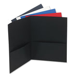 Universal UNV56613 11 in. x 8.5 in. Embossed Leather Grain Paper 2Pocket Portfolio Assorted (25/Box)