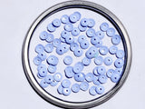 The Design Cart Pastel Blue Centre Hole Flat Circular Plastic Sequins 8 mm forCrafts & Jewellery Making Size8 mm,Package of 10