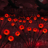 Outdoor Halloween Decorations Solar Spooky Lights-12LED Scary Eyeballs Swaying Firefly Light with Magic Party Garden Decor,Solar