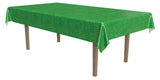 Beistle Disposable Plastic Print Rectangular Tablecloth Grass Tablecover Party Accessory (1 Count) (1/pkg) Pkg/12, 1 Piece, gree