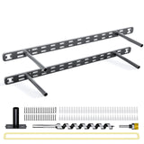 2pcs Floating Shelf Bracket Heavy Duty,Decorative Floating Shelf Hardware Hidden Black Metal Fireplace Mantel Brackets (22X4X1.0