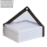 Clear Tarp with Grommets, 6x10ft Waterproof Tarp Transparent for Outdoors Anti-Tear for Covering Firewood Piles Patio Furniture