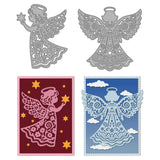 MAYJOYDIY Small Angel Metal Cutting Dies Winged Angel Die Cuts BeautifulWomenEmbossing Template Carbon Steel Stencils for Card M