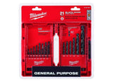 Milwaukee 48-89-2801 21-Piece Thunderbolt Black Oxide Drill Bit Set