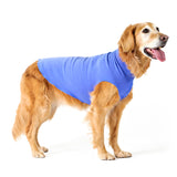 Goldpaw Stretch Fleece Dog Sweater - with Spandex for 4-Way Stretch - Soft, Comfortable Dog Coat - Machine Washable - Made in the USA - Cornflower Blue - Size 18