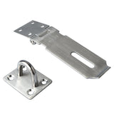 Alise Door Locks Hasp Latch,4 Inch SUS 304 Stainless Steel Safety Packlock Clasp Hasp Lock Latch with Fixing Screw for External