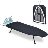 Tioncy Metal Foldable Tabletop Ironing Board with Iron Rest, Metal Portable Ironing Board Small with Heat Resistant Cotton Cover