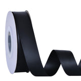 Ribest Black Double Faced Satin Ribbon, 7/8 Inch 25 Yard Continuous Ribbon for Crafts Gift Wrapping Hair Bows Wedding Party Deco