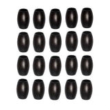 20Pcs 30 x 20mm Oval Wood Beads with 10mm Large Hole Wooden Loose Spacer Beads for Bead Crafts Making, Black