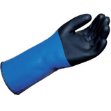 Pama MAPA 332428 Temp-Tec Rough Finish Neoprene Gloves, Neoprene, Size 8, Black/Blue