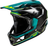 Fly Racing Rayce MTB/BMX Bicycle Helmet (Black/Teal/Hi-Vis, Large)