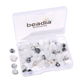 BEADIA Natural Irregular Freeform White Spectrolite Stone Beads for DIY Jewelry Making 5-8mm 38cm