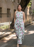 Gosriki Women'S Rayon Blend Straight Block Printed Kurta With Pant (Gulbagh Multi-Gs_S_White_Small),White,,B0CZJ1G4QG